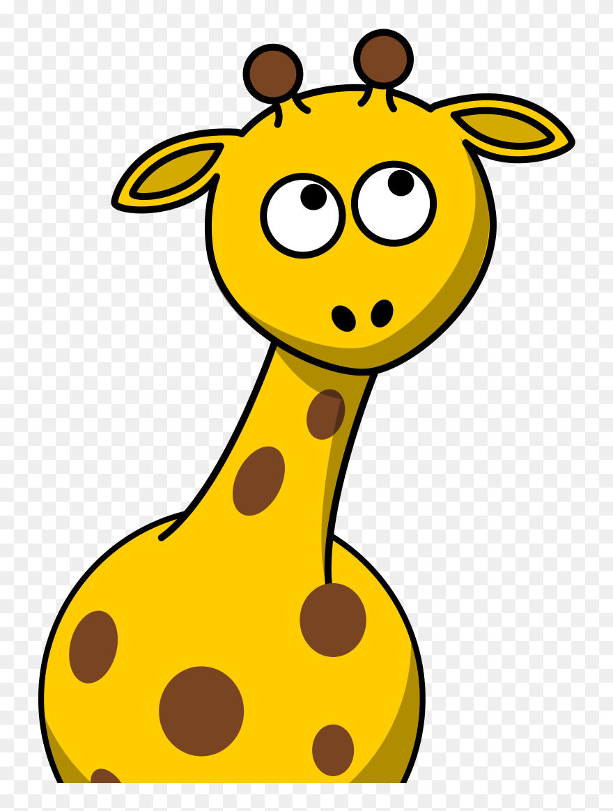 Giraffe Cartoon Clipart - Png Download
