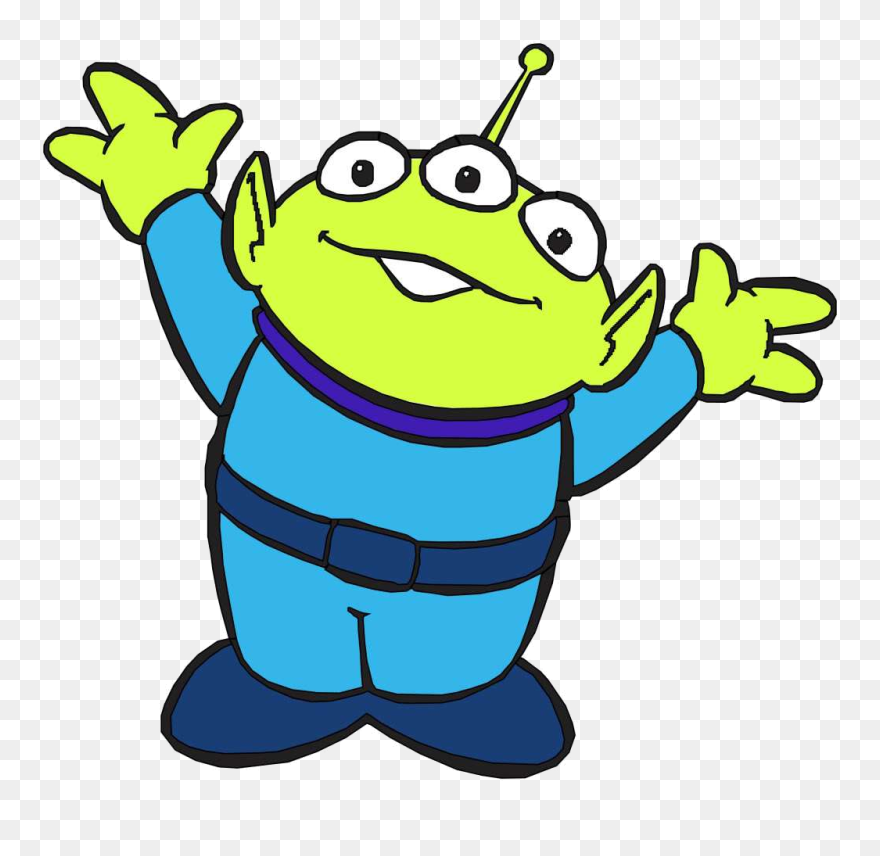 Aliens Clipart Toy Story, Picture - Toy Story Alien Drawing - Png Download