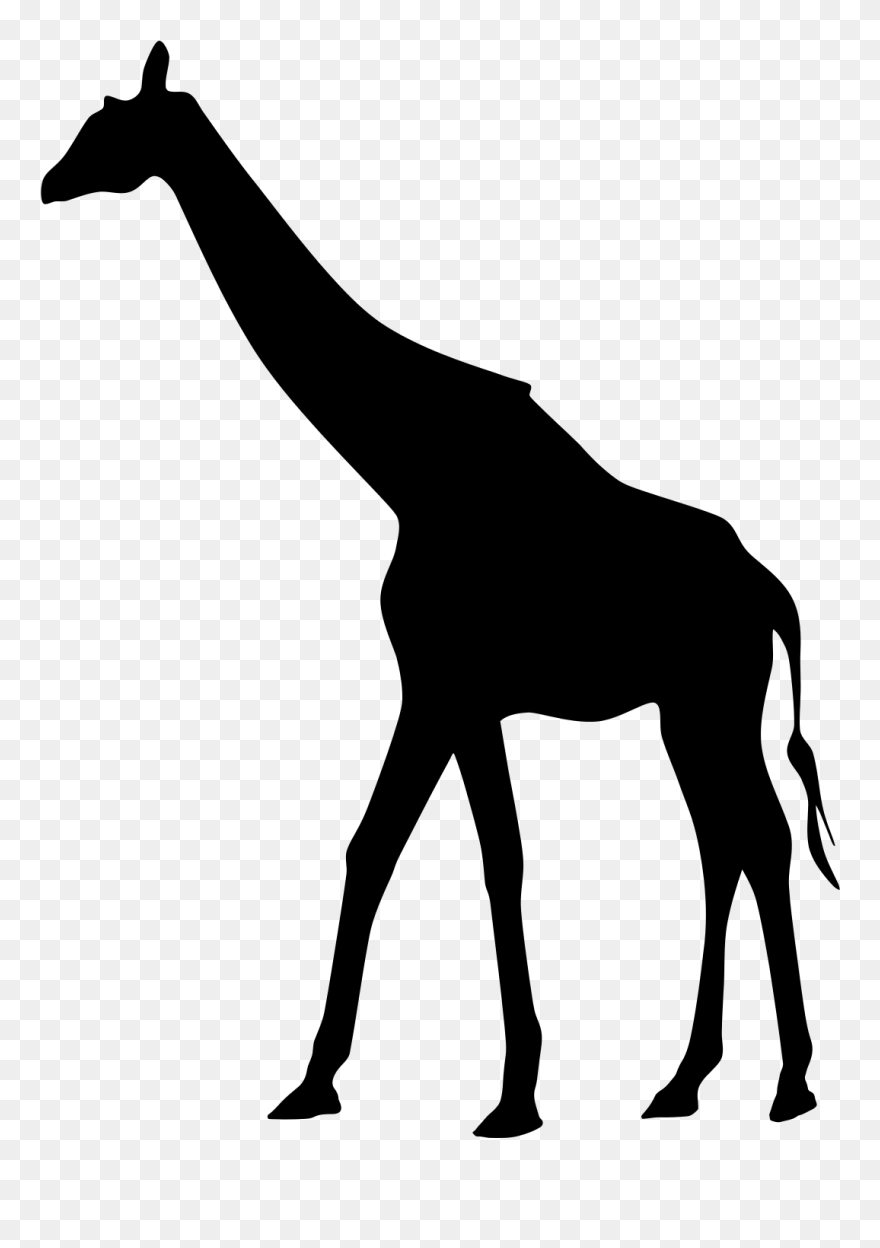 Giraffe African Animals Silhouette Clipart