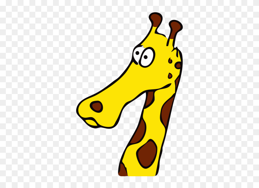 Baby Giraffe Clip Art Black And White - Png Download