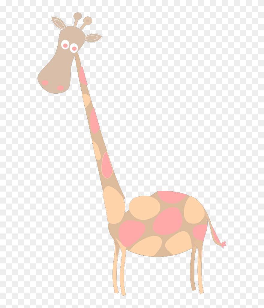 Blue Giraffe On Side Svg Clip Arts - Giraffe - Png Download