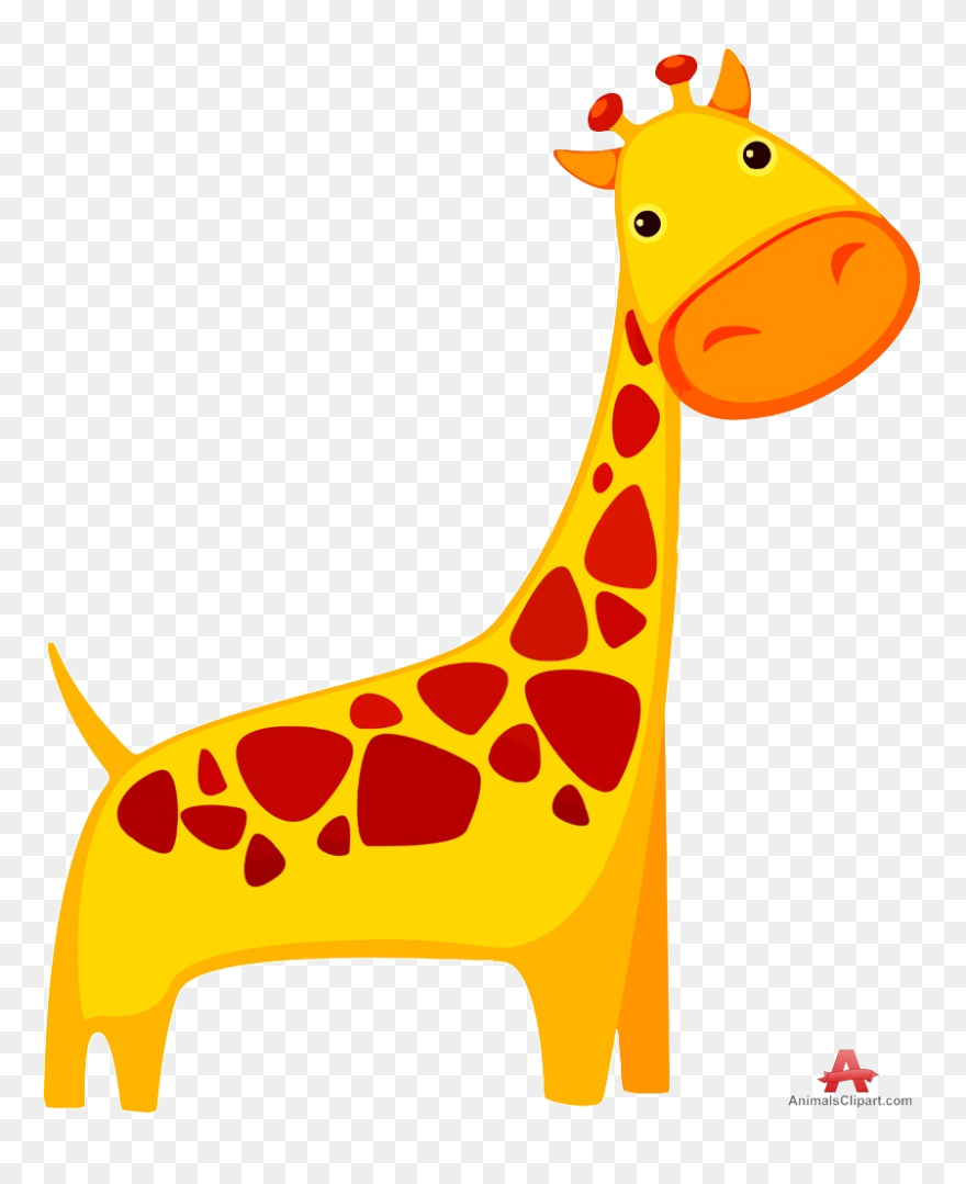 Yellow Animals Clipart Jpg Black And White Stock Animal - Jerapah Kartun Png Transparent Png