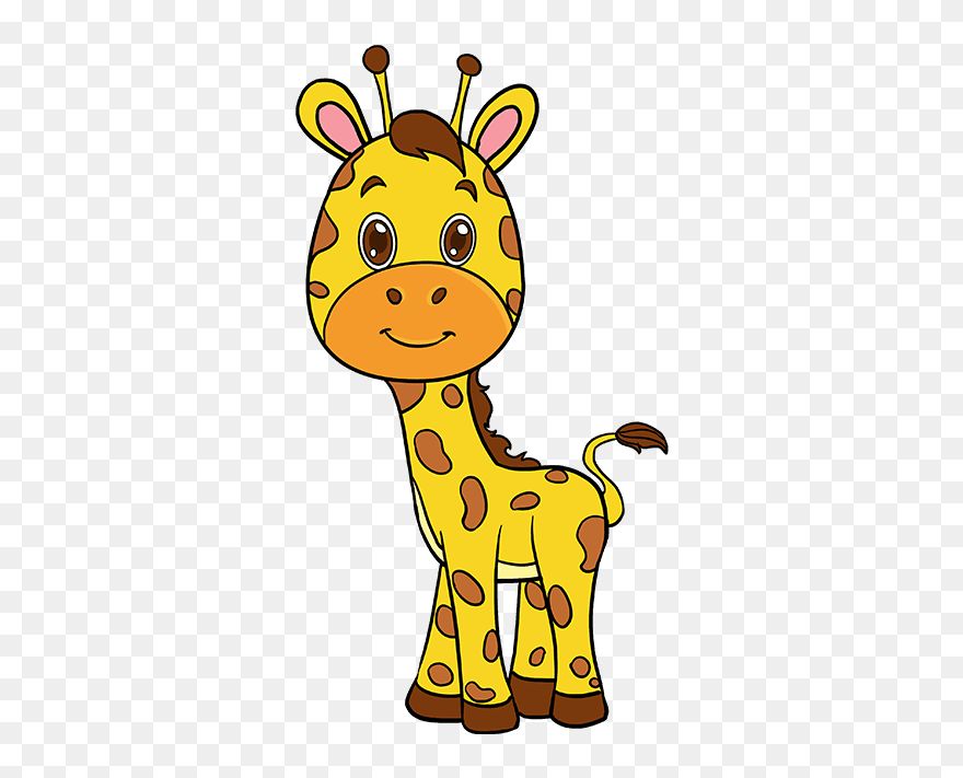 How To Draw Baby Giraffe - Baby Giraffe Drawing Easy Clipart