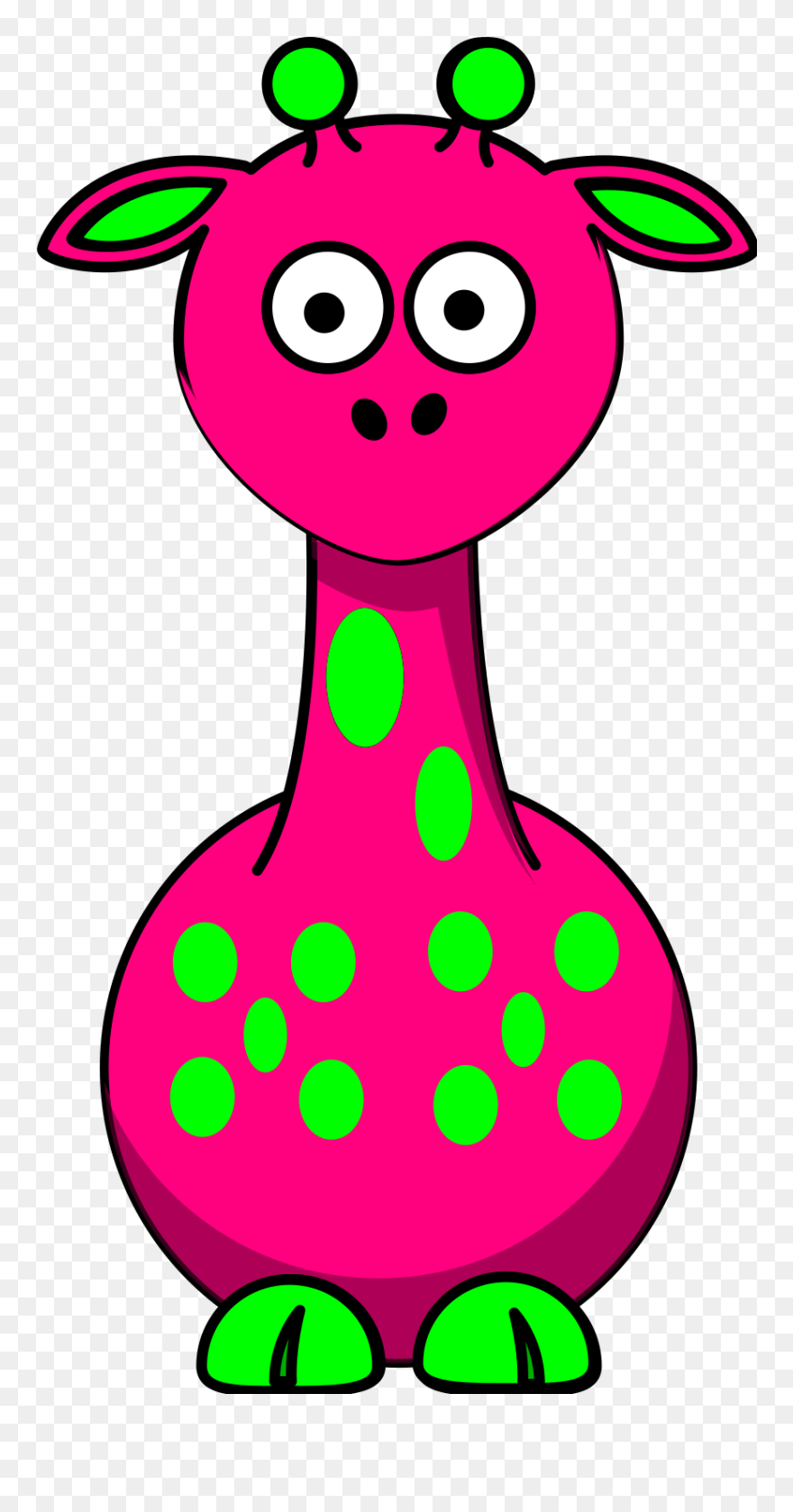 Hot Pink Giraffe Clipart