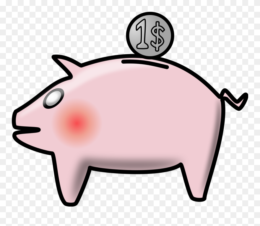 File - Piggybanksvg - Svg - Clip Art, Hd Png Download - Piggy Bank Transparent Png