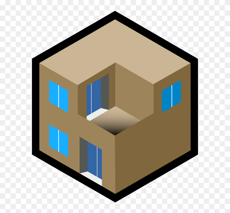 Transparent City Clipart Png - Isometric Drawing House