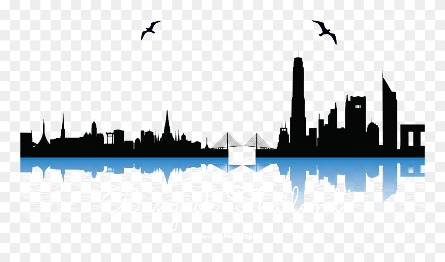 Transparent Skyline Silhouette Png - Bangkok City Vector Free Clipart