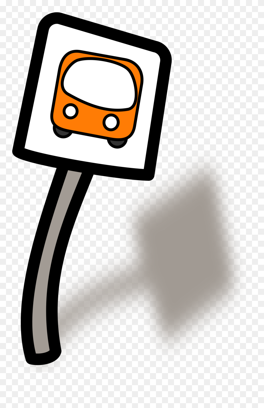 Bus Stop Clip Art - Bus Stop Sign Clipart - Png Download