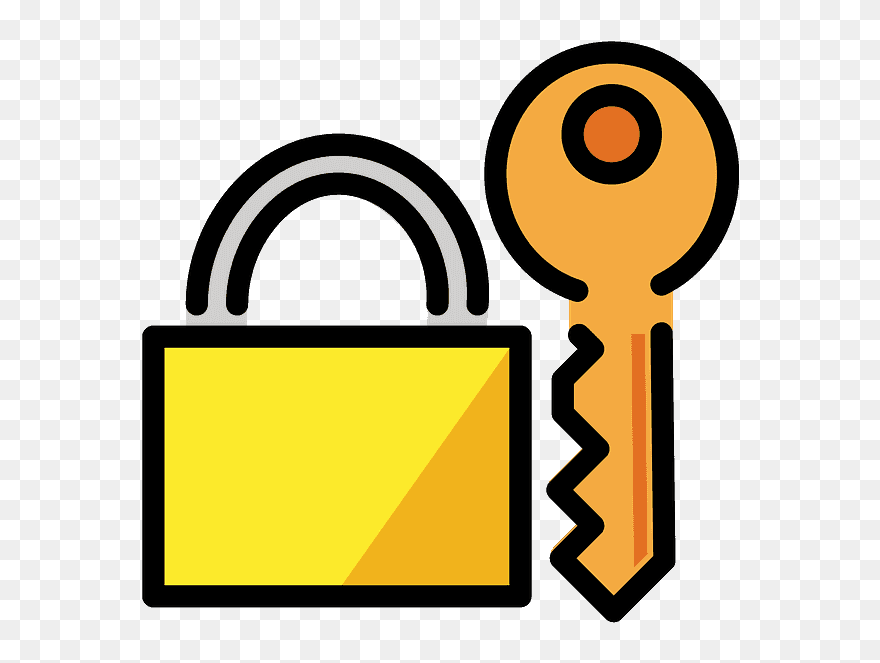 Locked With Key Emoji Clipart - Png Download