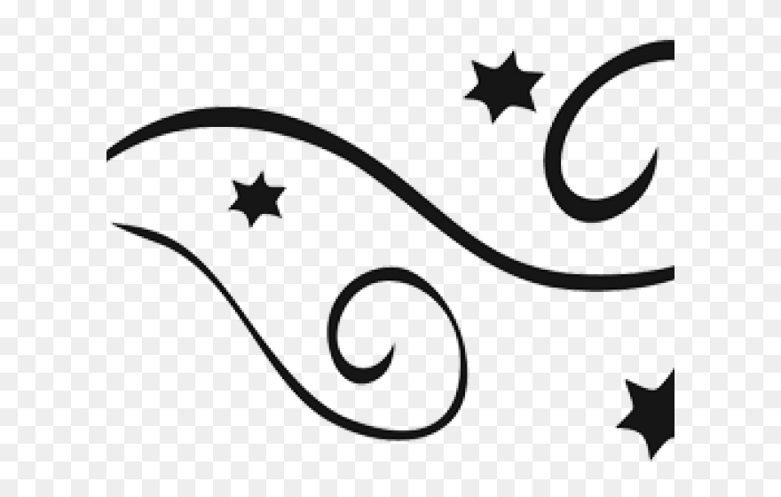 Magic Clipart Swirl - Magic Clipart Black And White - Png Download