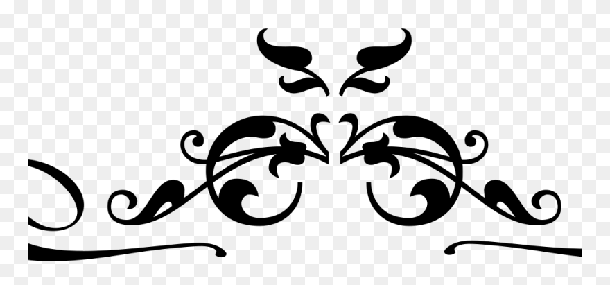 Transparent Swirl Clip Art - Black And White Border Design Png