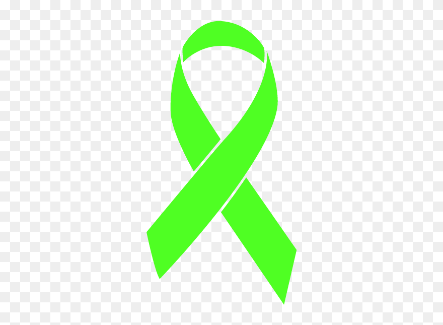 Lime Green Colored Non-hodgkin"s Lymphoma Ribbon - Black Cancer Ribbon Png Clipart