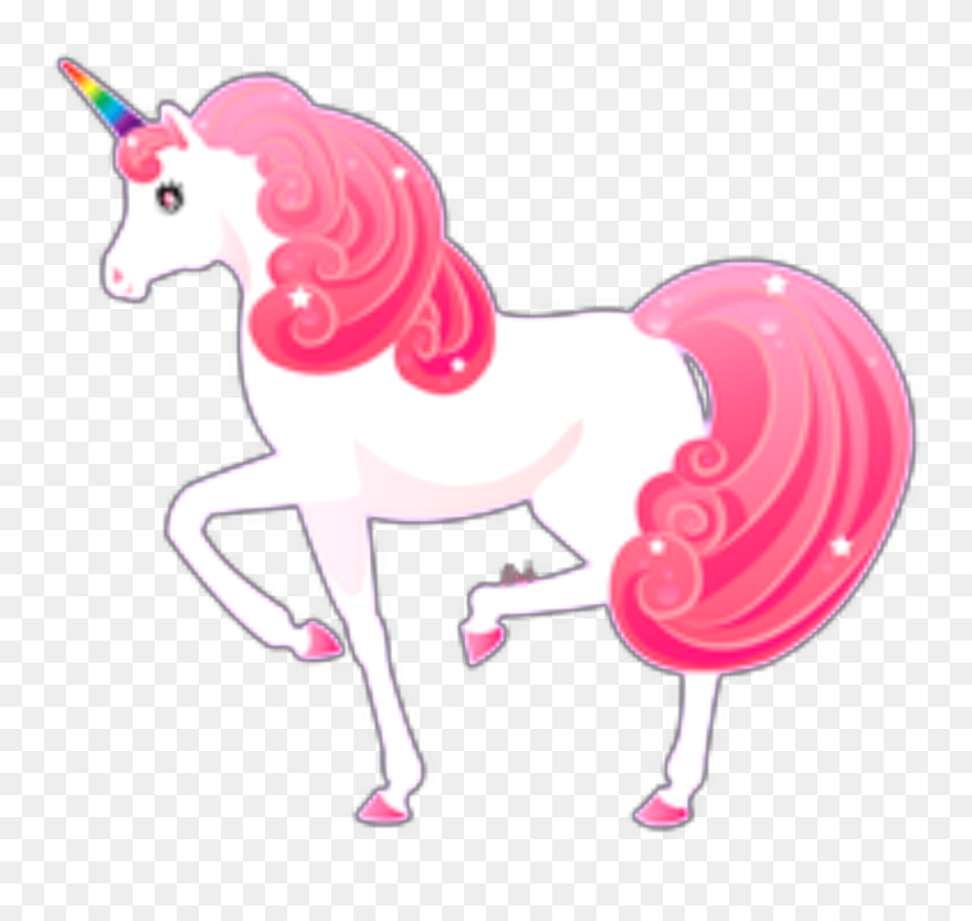 #ftestickers #clipart #illustration #unicorn #cute - Transparent Background Unicorn Png