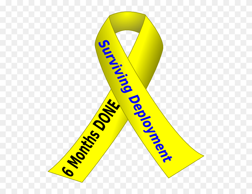 Transparent Cancer Ribbon Clip Art Vector - Yellow Ribbon Clip Art - Png Download