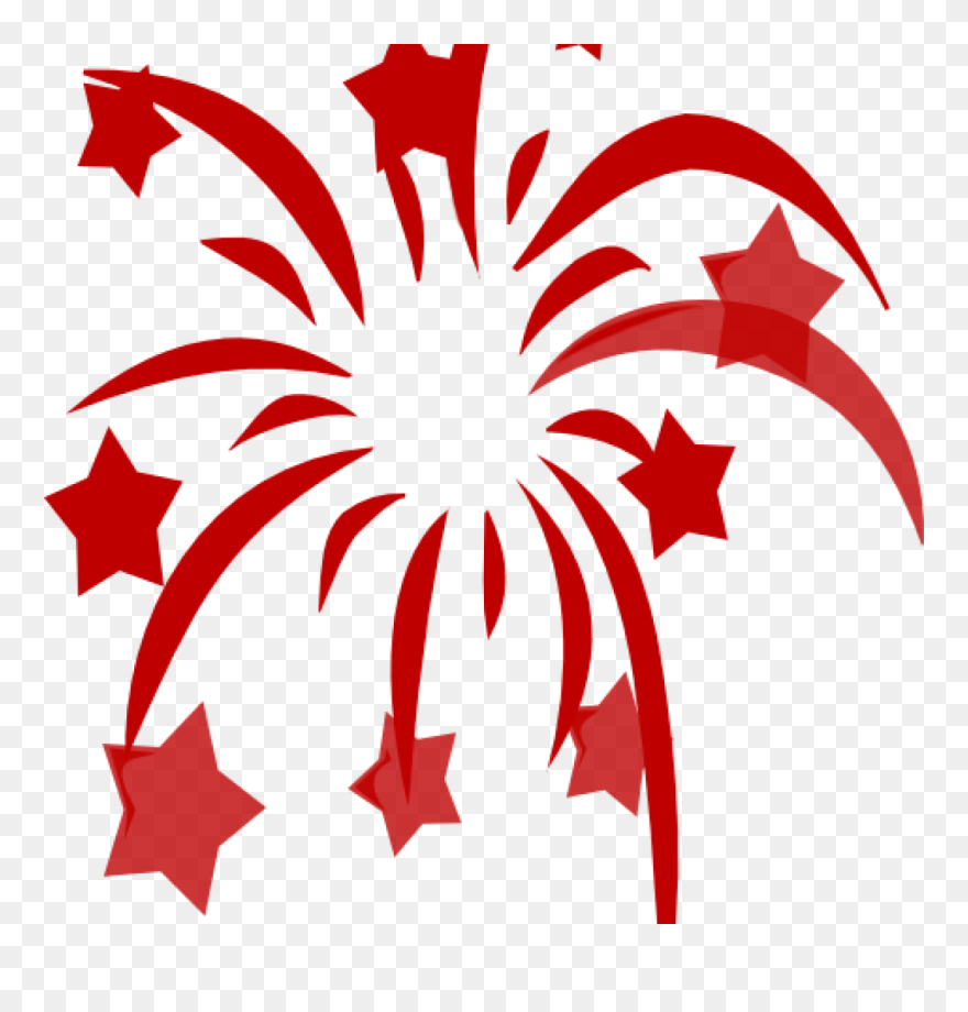 Svg Black And White Firework Clipart No Background - Chinese New Year Fireworks Clipart - Png Download