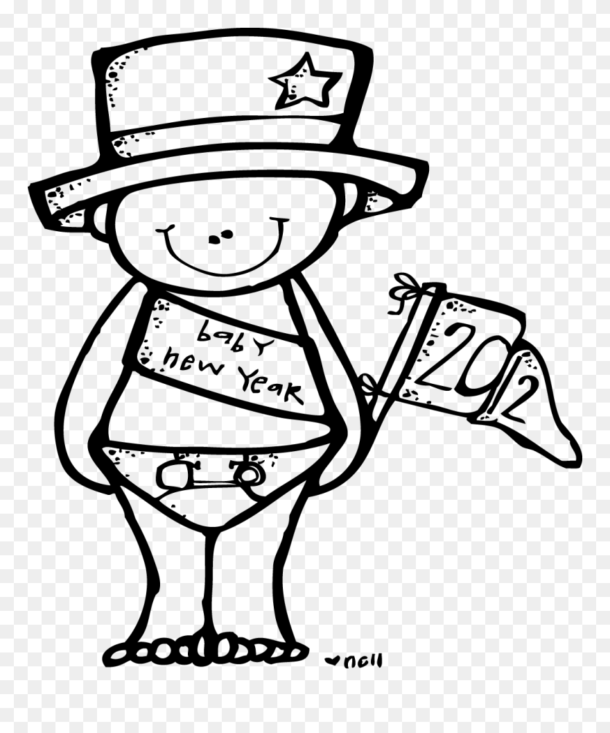 Father Time Baby New Year Clipart - Png Download