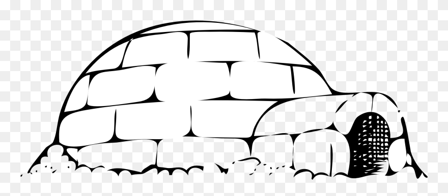 House Clip Art Transprent - Snow House Clipart Black And White - Png Download