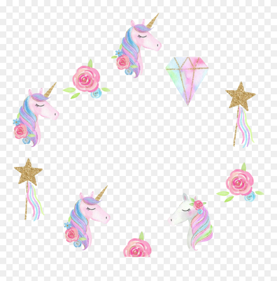 Frame Clipart Unicorn - Unicorn Frame Png Transparent Png