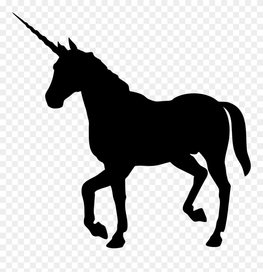 Black Unicorn Png Clipart