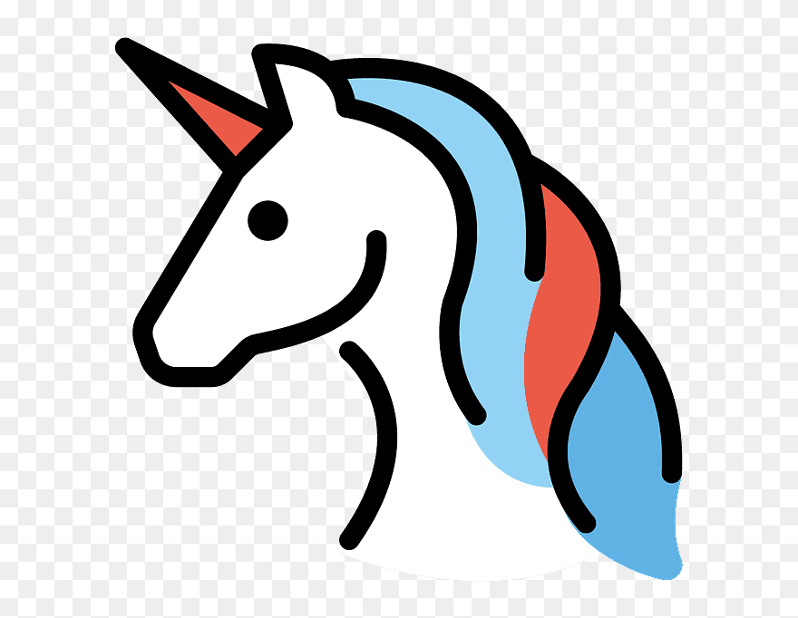 Unicorn Emoji Clipart - Clip Art - Png Download