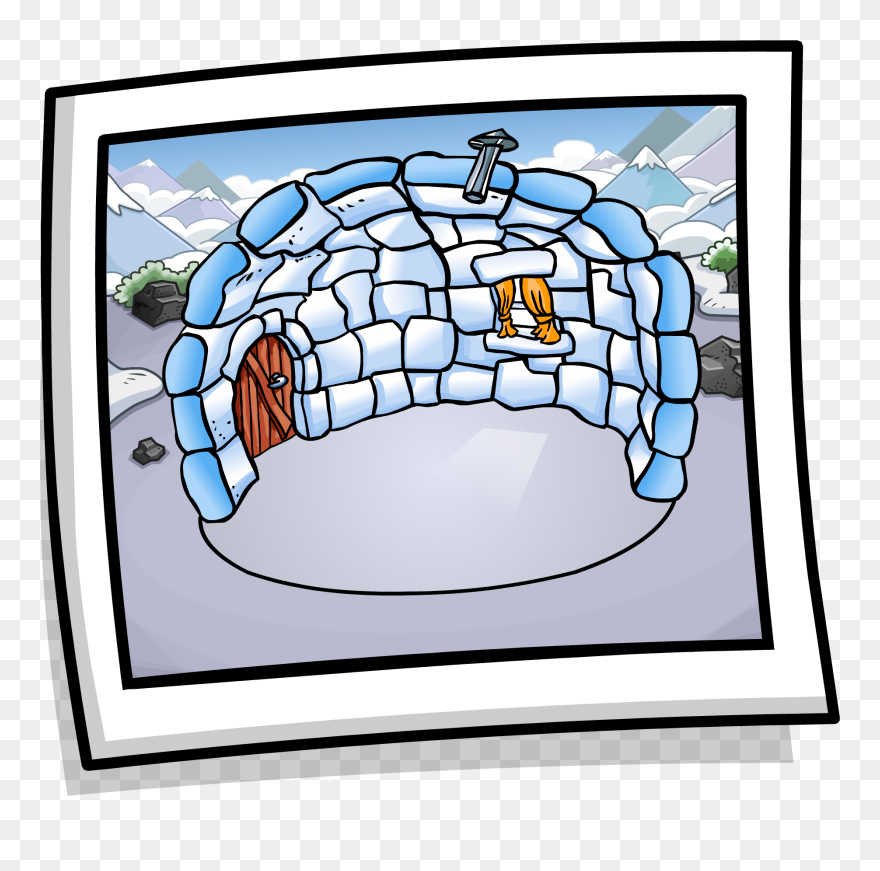 Club Penguin Rewritten Wiki - Club Penguin Igloo Inside Clipart