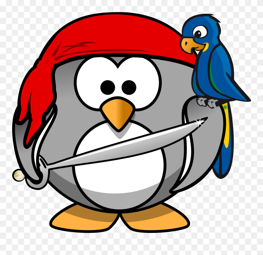Penguin Pirates Clip Art - Png Download