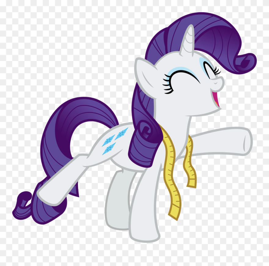 Unicorn Clipart Happy - Pony Friendship Is Magic Rarity - Png Download