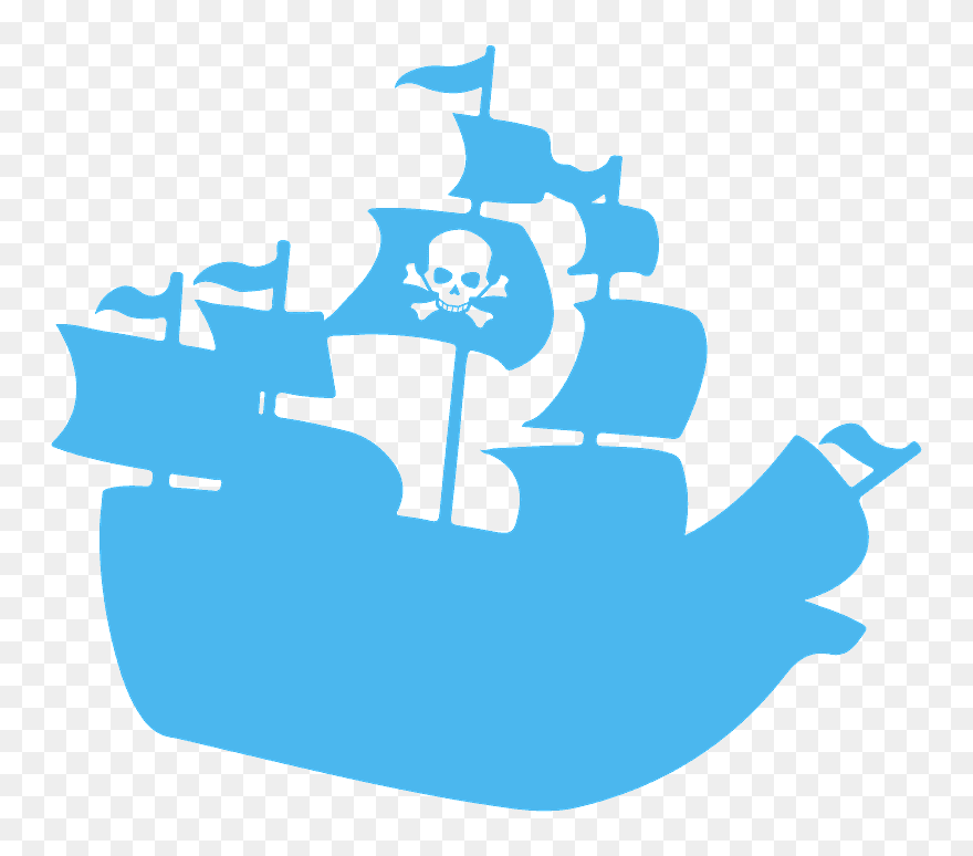 Captain Hook Ship Silhouette Clipart