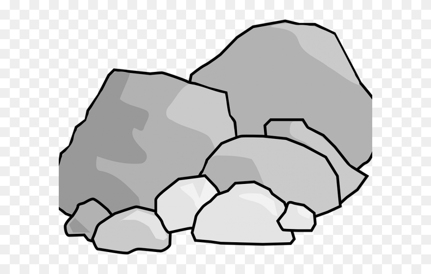 Library Of Stone Svg Transparent Stock Black White - Rock Clipart - Png Download