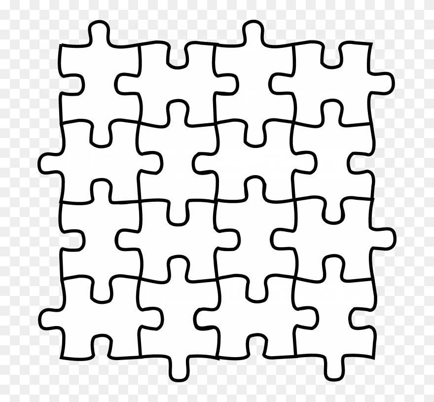Coloring Autism Puzzle Piece Page Awareness Clipart - Puzzle Pieces Clipart Black And White - Png Download