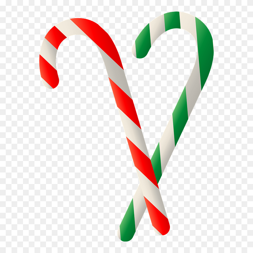 Polkagris Candy Cane Clipart - キャンディ ケーン クリスマス キャンディ - Png Download