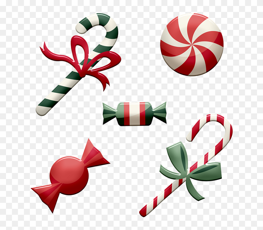 Christmas Peppermint Candy Clipart - Png Download
