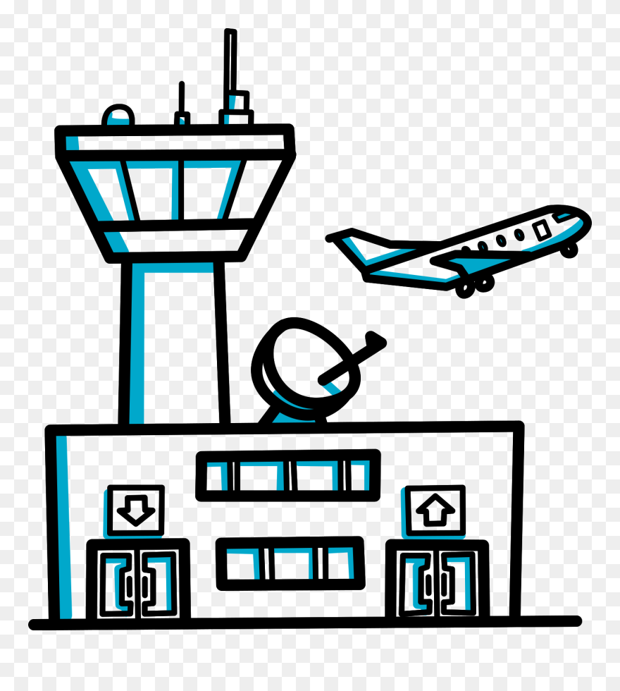 Building Videoscribe Clip Art - Airport Clipart Png Transparent Png