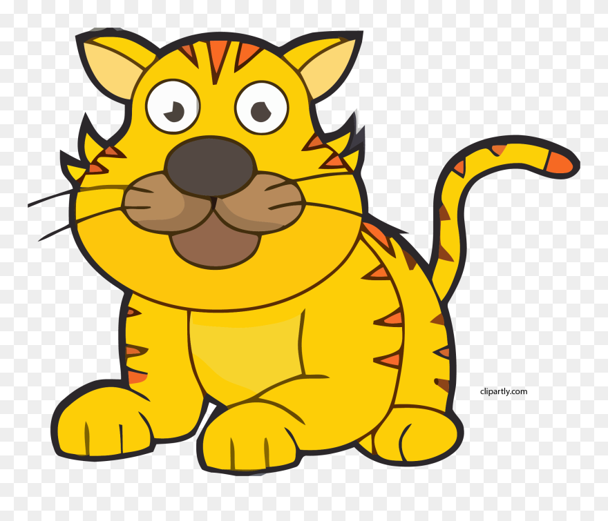 New Cute Tiger Animal Clipart Png - Cartoon Transparent Png