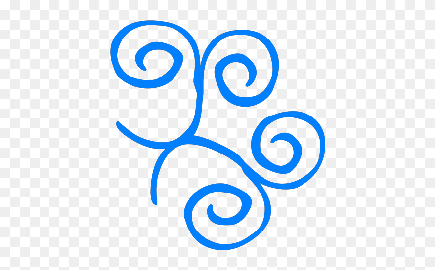 Blue Swirl Frame Top Right Corner Svg Clip Arts - Design At Right Corner - Png Download