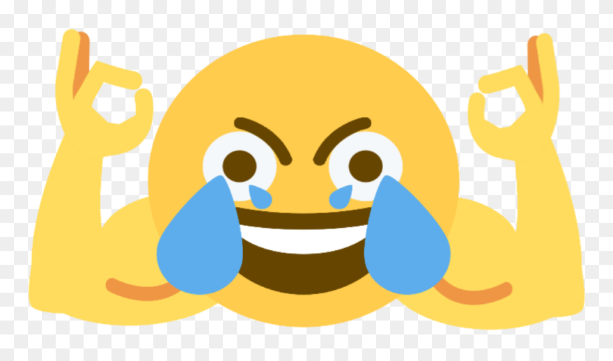 Hand Emoji Clipart Discord - Open Eye Crying Laughing Emoji - Png Download