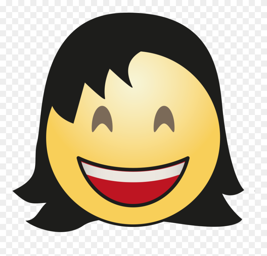 Cute Hair Girl Emoji Png Clipart - Girl Emoji Png Transparent Png