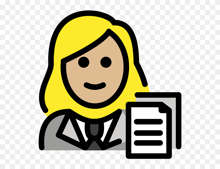 Woman Office Worker Emoji Clipart - Clip Art - Png Download