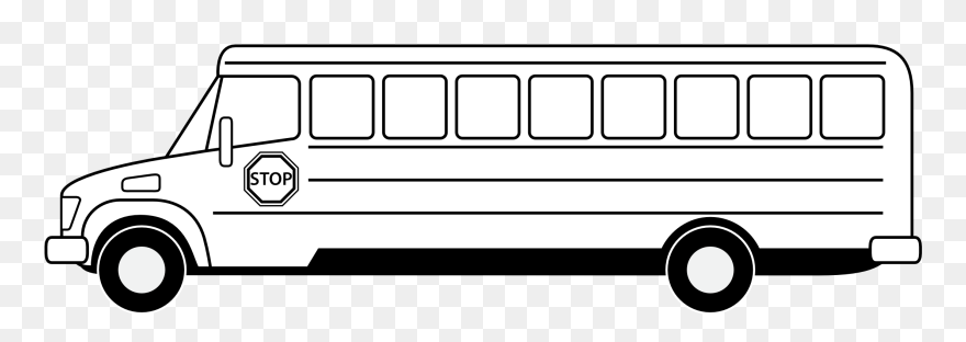 28 Collection Of School Bus Clipart Outline - Outline School Bus Clipart - Png Download