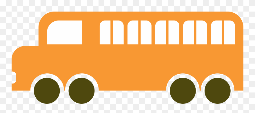 Orange Bus Clipart - Png Download