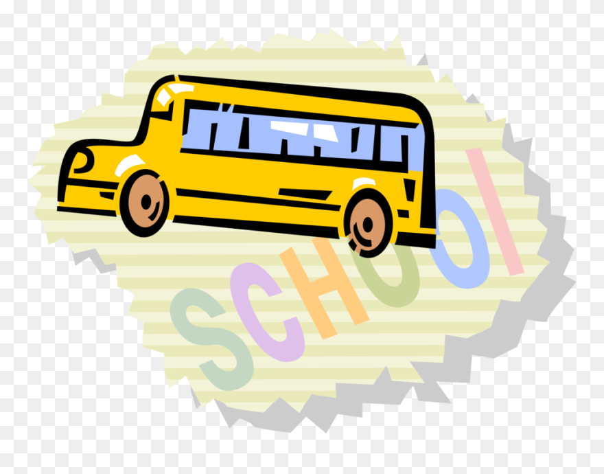 Vector Illustration Of Schoolbus Or School Bus Used - Tour Bus Service Clipart