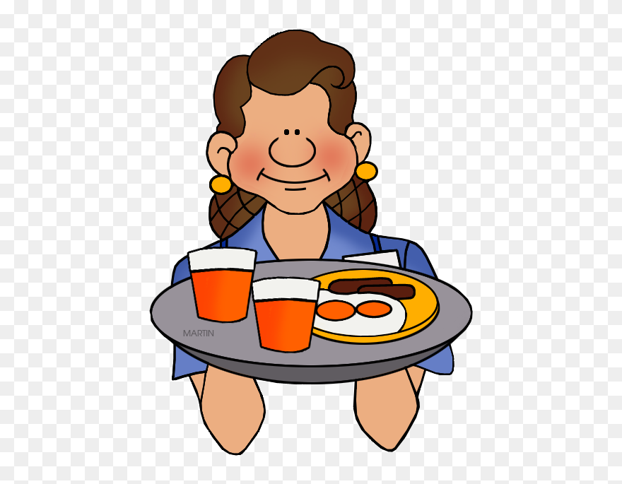 Taking Clipart Waitress Taking - Food Service Clip Art - Png Download