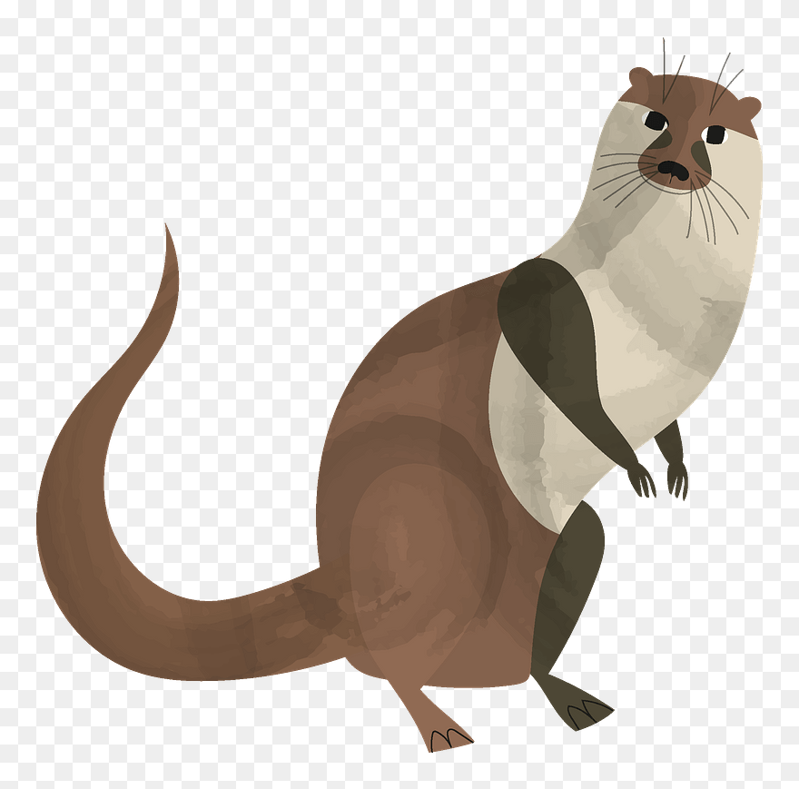 Otter Clipart - Vector Graphics - Png Download