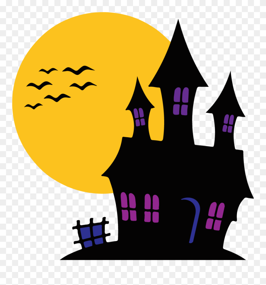 Haunted House Png For Computer - Clipart Haunted House Png Transparent Png