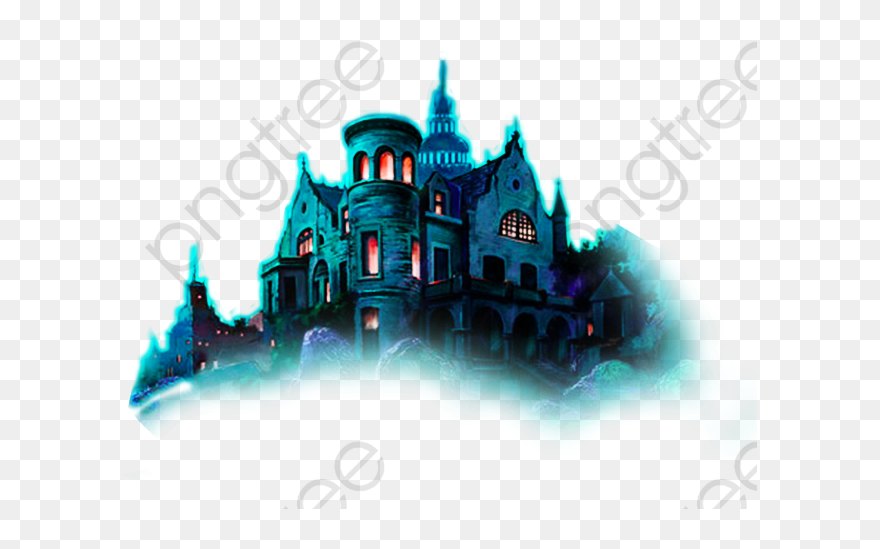 Halloween Horror Haunted House, Halloween Clipart, - Scary Haunted House Png Transparent Png