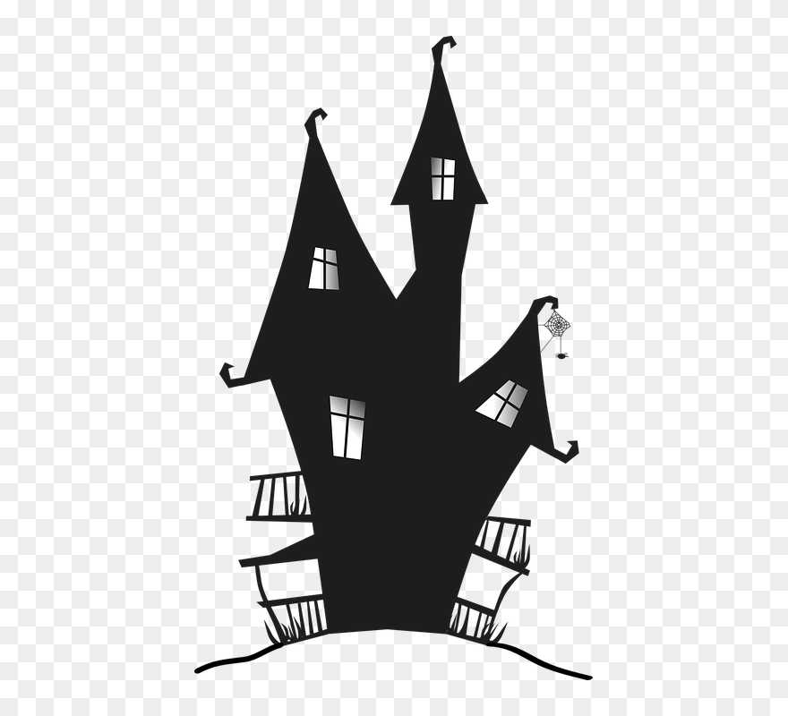 Fence Clipart Haunted House - Tim Burton House Drawing - Png Download