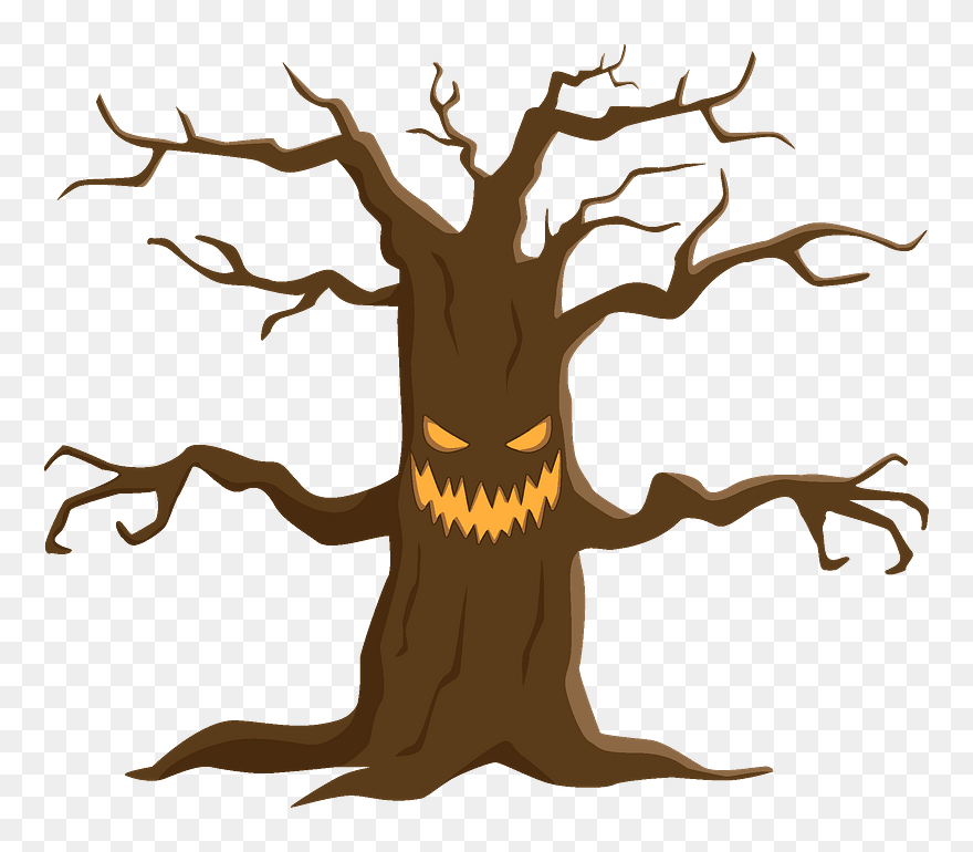 Haunted Tree Clipart - Illustration - Png Download