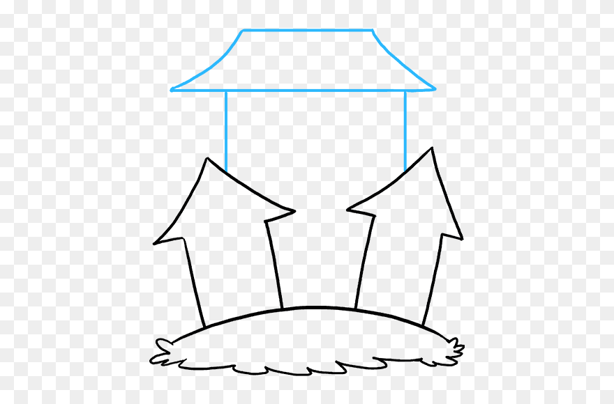 How To Draw Haunted House - Dibujos De Mansiones Embrujadas Clipart