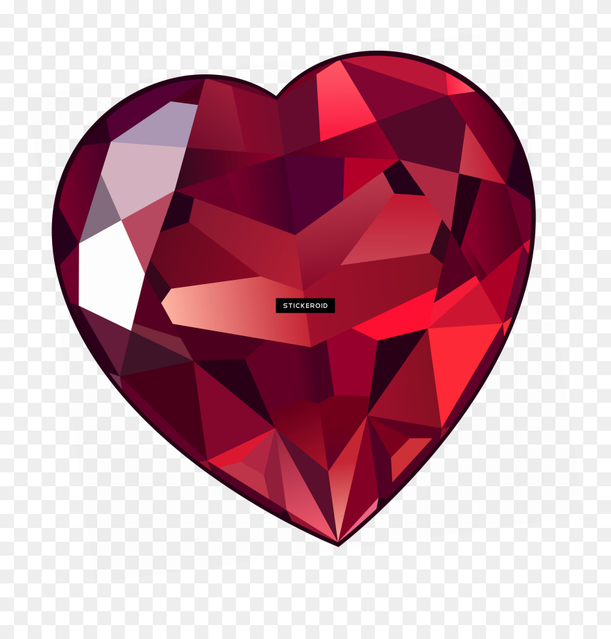 Large Ruby Heart Clipart - Png Download