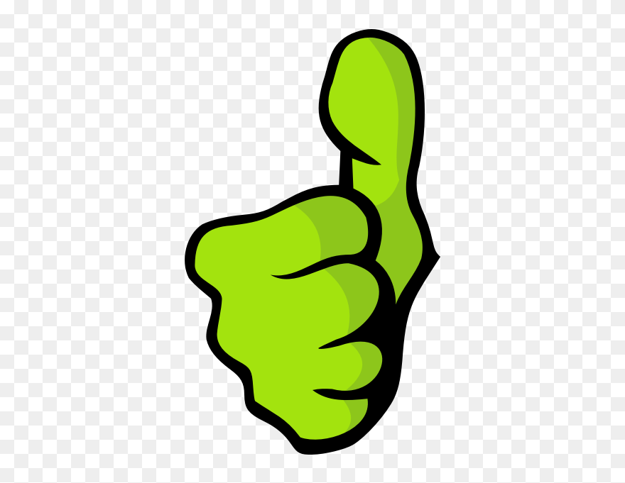 Vector Image Of Green Fist Thumbs Up - Right And Wrong Clipart - Png Download